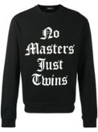 Dsquared2 No Masters Just Twins Sweatshirt, Men's, Size: Xl, Black, Cotton