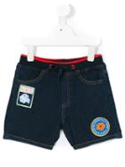 Kenzo Kids - Logo Denim Shorts - Kids - Cotton/polyester/spandex/elastane - 4 Yrs, Toddler Boy's, Blue