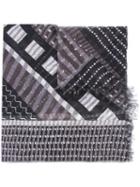 Issey Miyake Tribal Scarf, Women's, Black, Silk/linen/flax