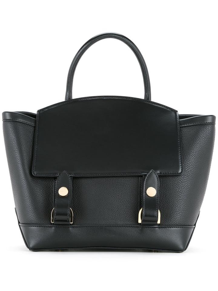 Sacai Foldover Tote Bag, Women's, Black, Calf Hair