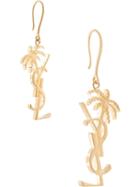 Saint Laurent Ysl Palm Tree Earring - Gold