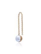 Shihara Half Pearl Chain Earring - Metallic