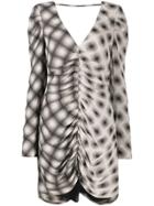 Eckhaus Latta Printed Draped Dress - Neutrals