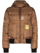 R13 X Brumal Leopard Print Puffer Jacket - Brown
