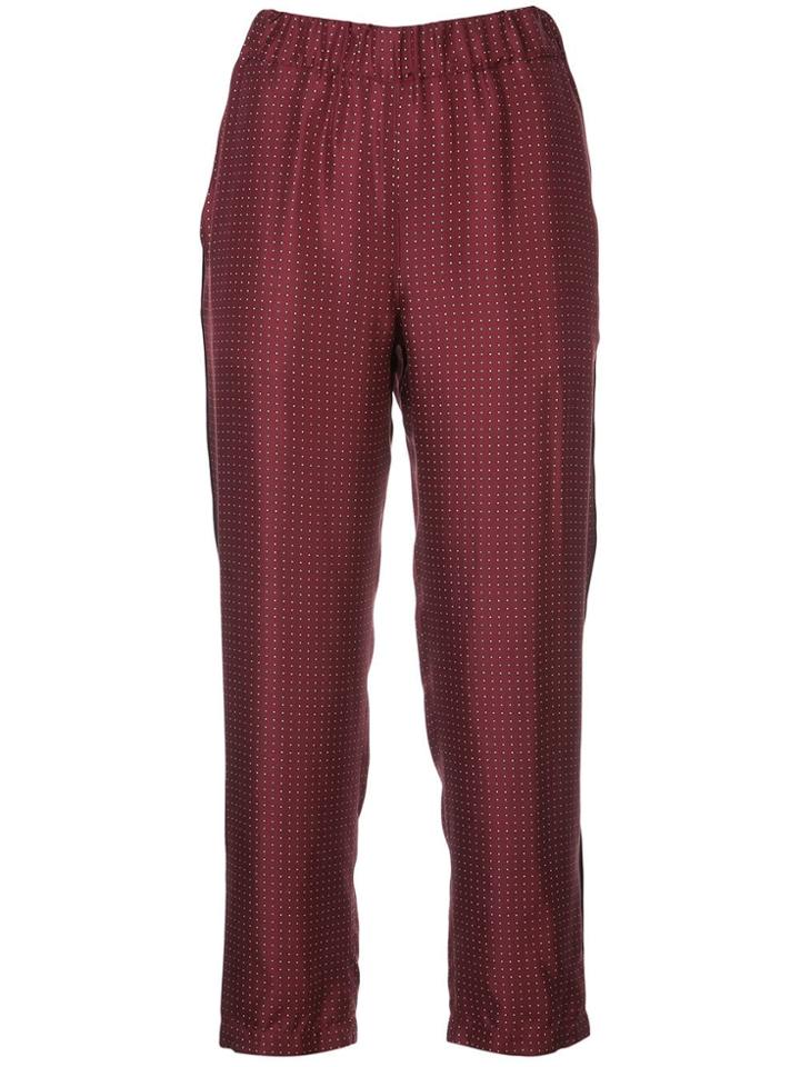 Raquel Allegra Polka Dot Silk Trousers - Red