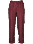 Raquel Allegra Polka Dot Silk Trousers - Red