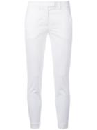 Dondup Cropped Skinny Trousers, Women's, Size: 28, White, Cotton/spandex/elastane