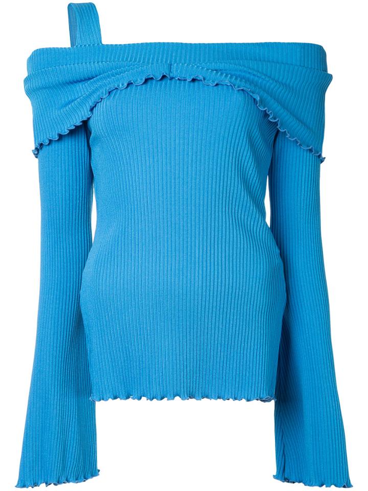 Ellery Limozeen Off Shoulder Blouse - Blue