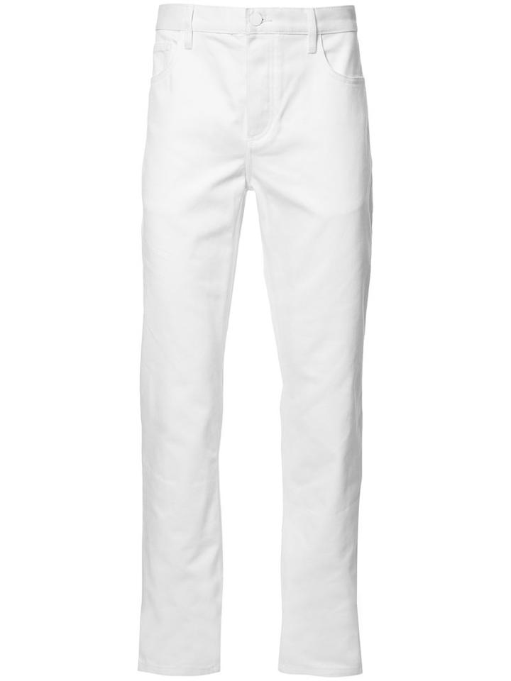 Carven Skinny Five Pocket Trousers, Men's, Size: Medium, White, Cotton