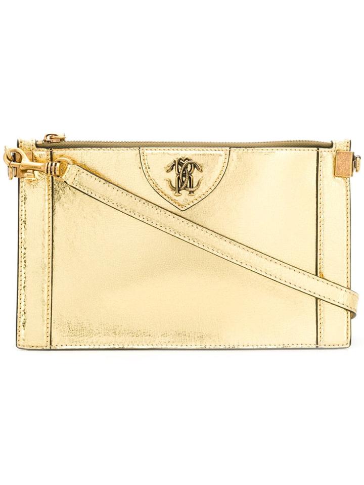 Roberto Cavalli Mirror Snake Crossbody Bag - Gold