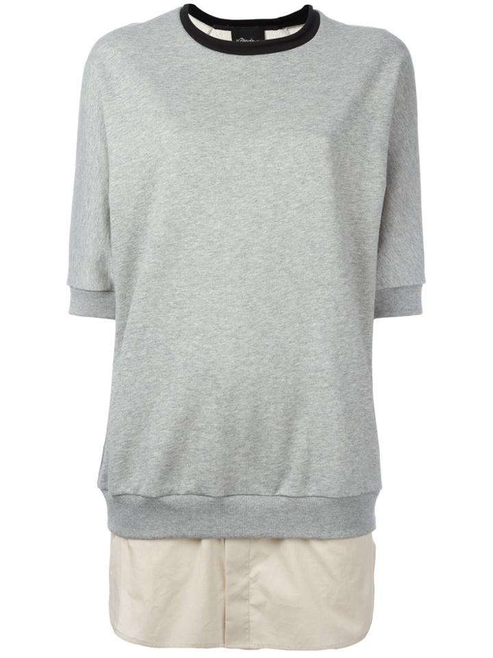 3.1 Phillip Lim Shirt Hem Sweatshirt - Grey