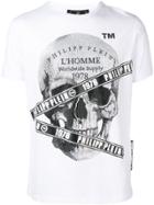 Philipp Plein Microstud Tape Skull T-shirt - White