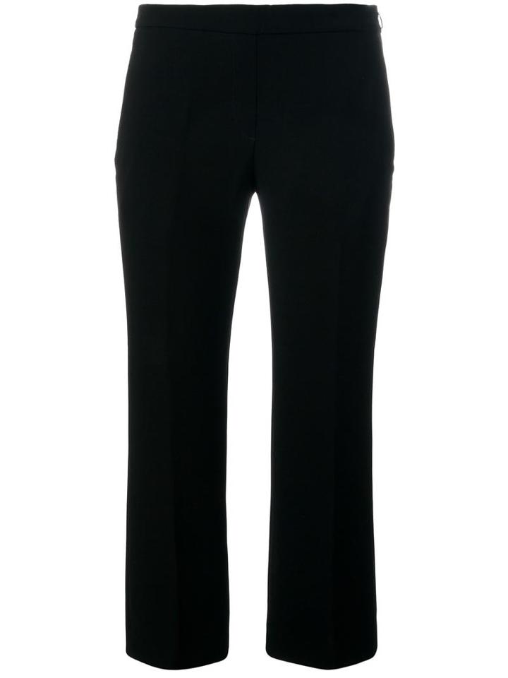 Neil Barrett Flared Cropped Trousers, Women's, Size: 40, Black, Polyester/acetate/cotton