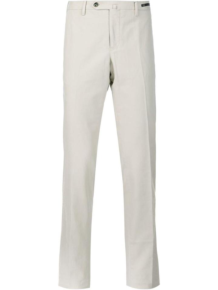 Pt01 'northern Lights' Tapered Trousers, Men's, Size: 50, Nude/neutrals, Cotton/spandex/elastane