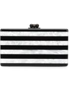Edie Parker 'jean' Striped Clutch - White