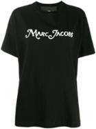 Marc Jacobs Bead Embroidered Logo T-shirt - Black