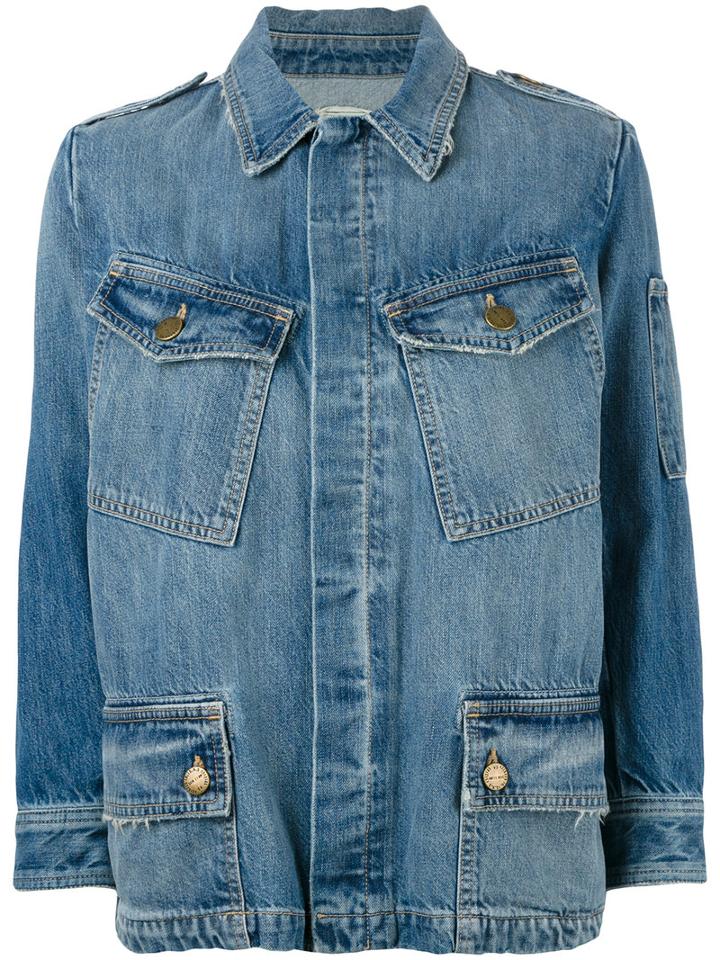 Current/elliott - The Update Denim Jacket - Women - Cotton/lyocell - 1, Blue, Cotton/lyocell