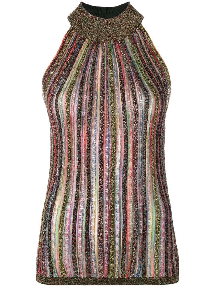 Missoni Knitted Glitter Top - Green