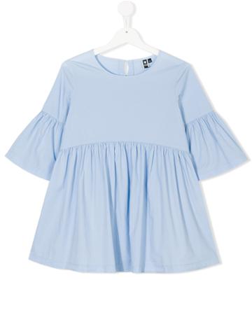 European Culture Kids Ruffled Longsleeved Blouse - Blue