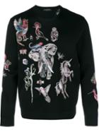 Valentino 'fantastic Animal' Embroidered Sweatshirt