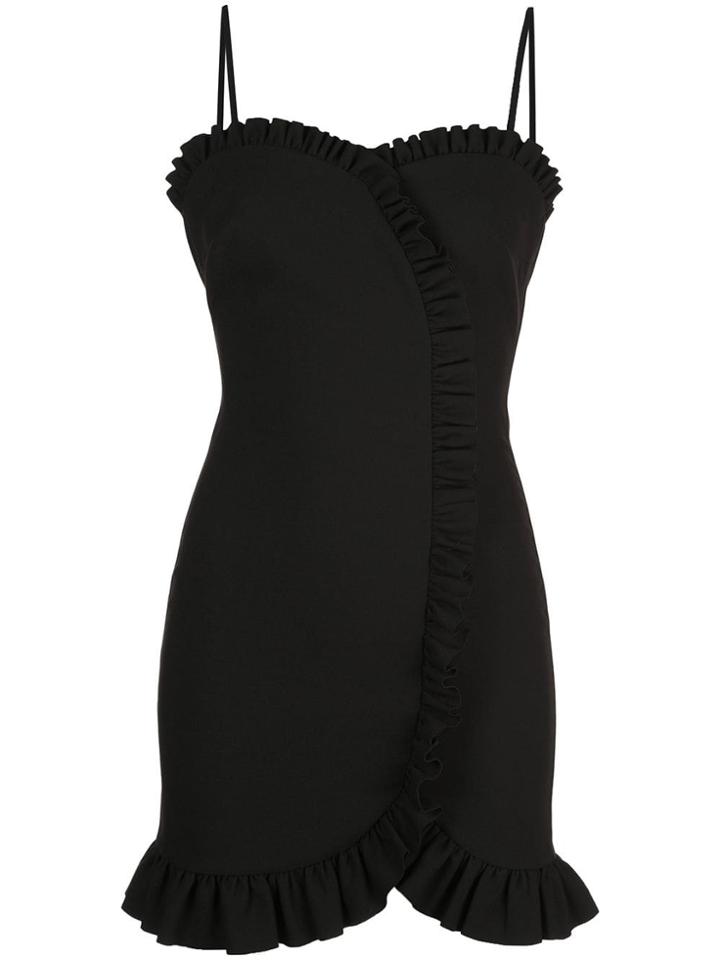 Likely Ruffled Trim Mini Dress - Black