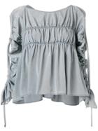 Carven Gathered Detail Blouse - Grey