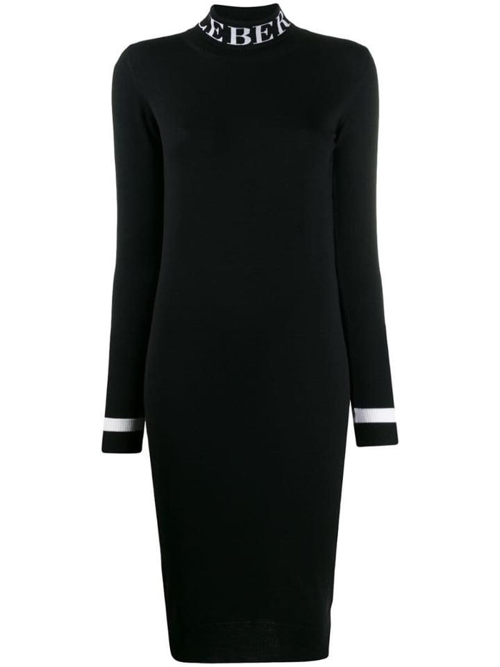 Iceberg Logo Sweater Dress - Black