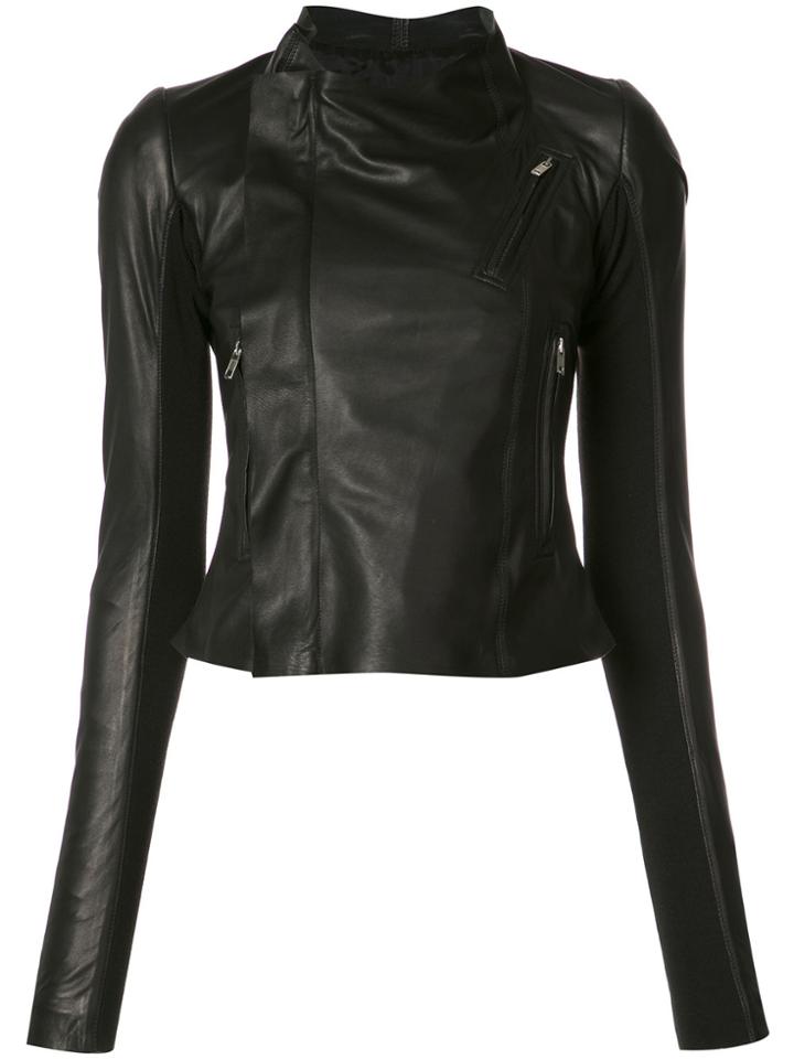 Rick Owens Zip Fitted Jacket - Black