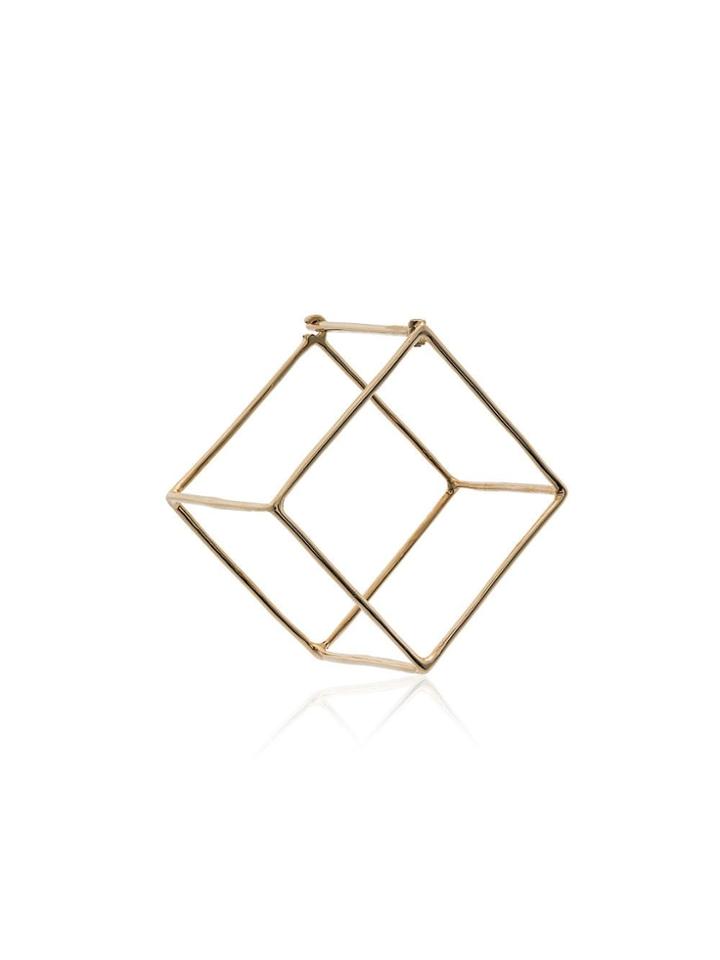 Shihara 20mm Square Earring - Metallic