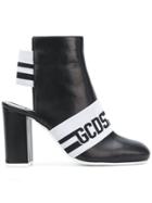 Gcds Logo Open Heel Boots - Black