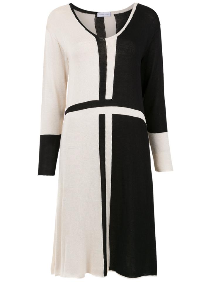 Mara Mac Bicolour Knit Dress - Black