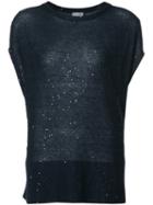 Brunello Cucinelli Sheer T-shirt, Women's, Size: Medium, Blue, Linen/flax/silk