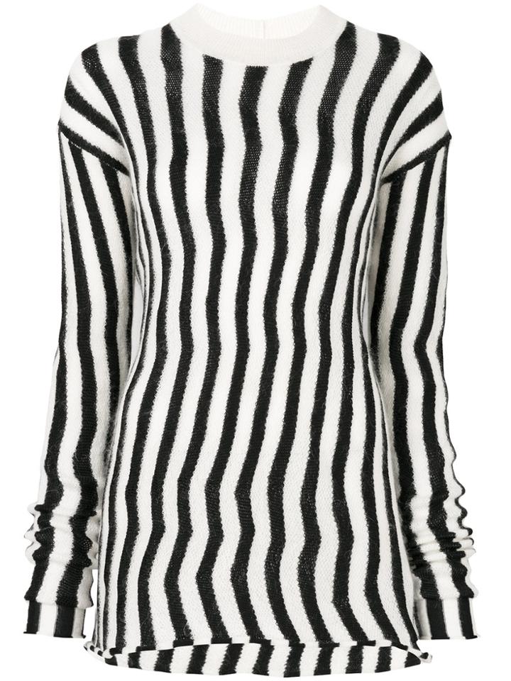 Helmut Lang Ivory Knit Top - Black