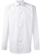 Canali Dot Pattern Shirt, Men's, Size: 43, White, Cotton