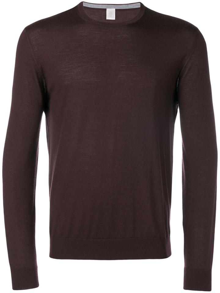 Eleventy Crew Neck Sweater - Brown