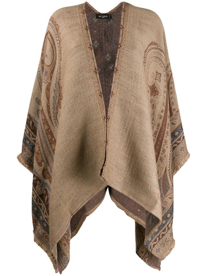Etro Paisley Draped Cardi-coat - Neutrals