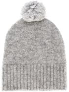 Ami Alexandre Mattiussi Pom-pom Beanie, Men's, Grey, Polyamide/llama/wool/alpaca