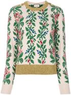 Gucci Intarsia Jacquard Flowers Top - Multicolour