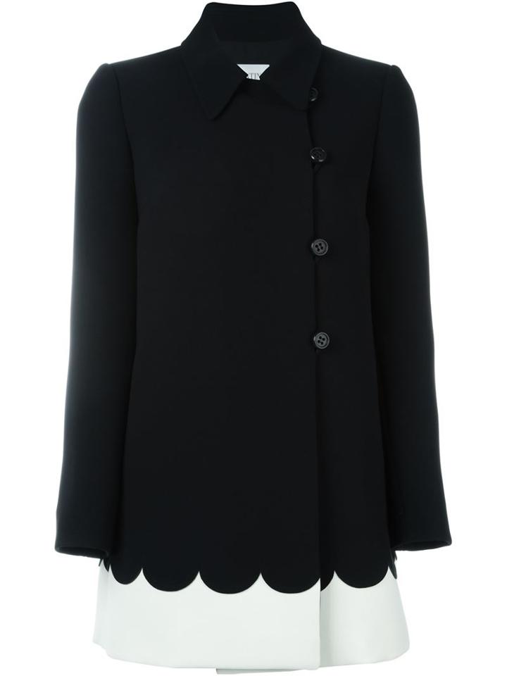 Red Valentino Contrasting Hem A-line Coat