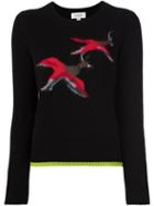 Coach Bird Intarsia Sweater, Women's, Size: Small, Black, Polyamide/cashmere/mohair
