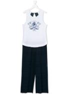 Lapin House - Teen Printed Embroidered Jumpsuit - Kids - Cotton/spandex/elastane - 14 Yrs, Blue