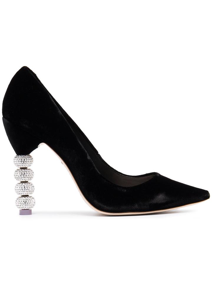 Sophia Webster Black Velvet Coco Crystal 115 Pumps