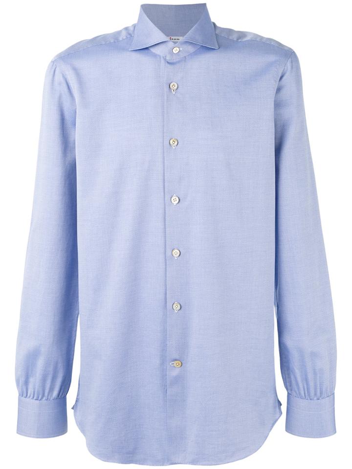 Kiton Micro-print Shirt - Blue