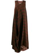 Uma Wang Oversized Printed Dress - Brown