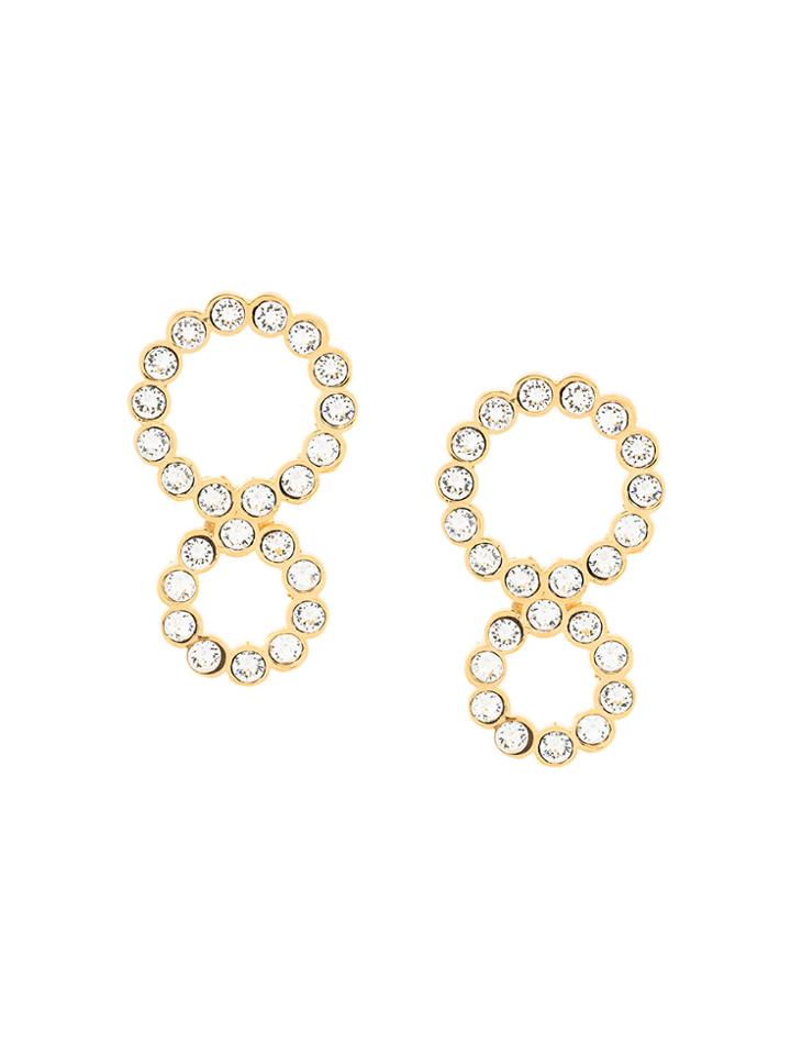 Ca & Lou Two Circle Earrings - Metallic