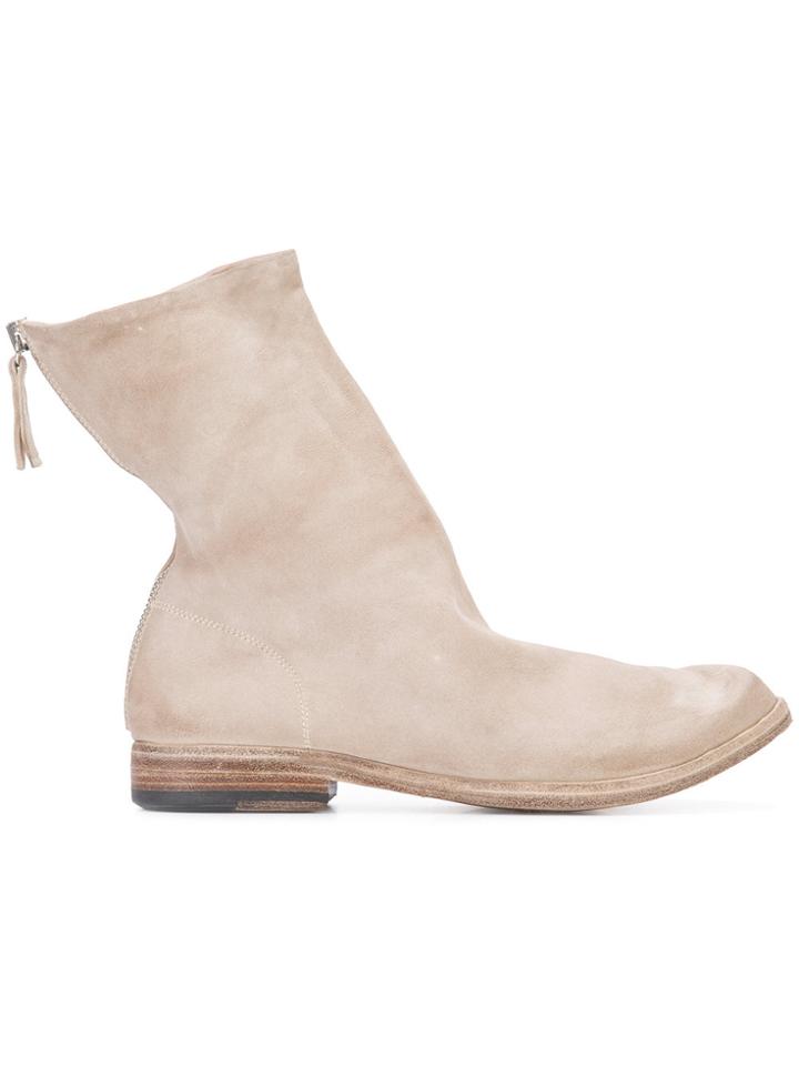 Sartori Gold Rear Zip Ankle Boots - Nude & Neutrals