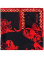 Roberto Cavalli Floral Print Scarf - Black