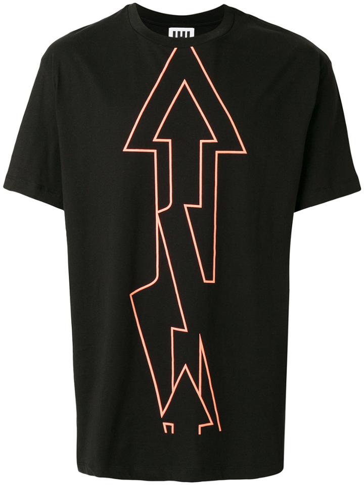 Les Hommes Urban Arrow Print T-shirt - Black