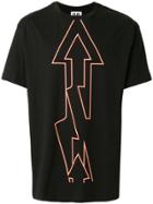 Les Hommes Urban Arrow Print T-shirt - Black