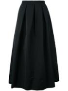 Rochas Pleated Skirt, Women's, Size: 38, Black, Polyester/cotton/silk